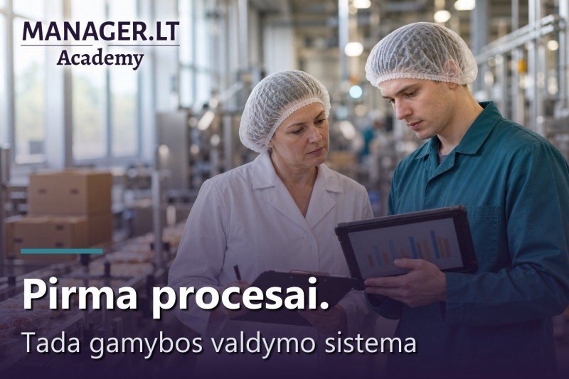 Gamybos valdymo sistema: vadovė prie pakavimo linijos